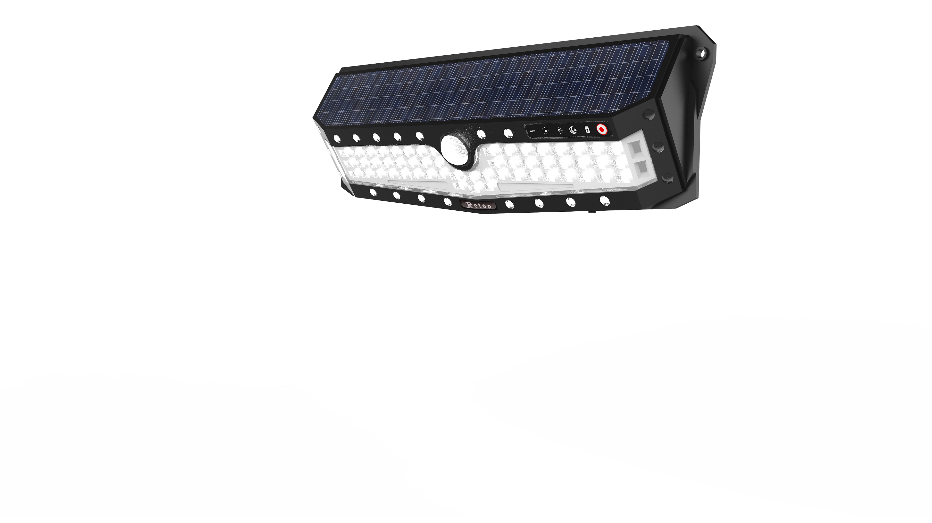 Solar Outdoor Wall Light with Motion Sensor, USB Charger for Emergency Power & Wide Lighting