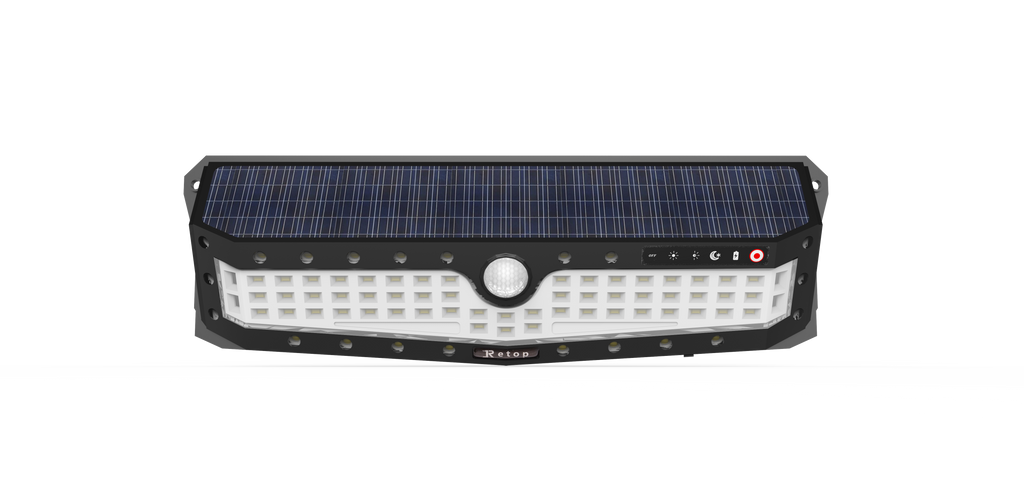 Solar Outdoor Wall Light with Motion Sensor, USB Charger for Emergency Power & Wide Lighting